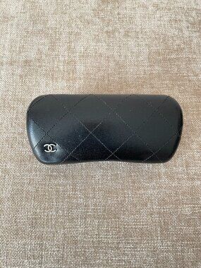 CHANEL Leather Quilted Hard Case for Sunglasses Eyeglasses
